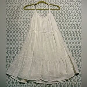 COPY - Women’s Lush Boutique Brand Size Medium Linen Dress with Liner White Col…